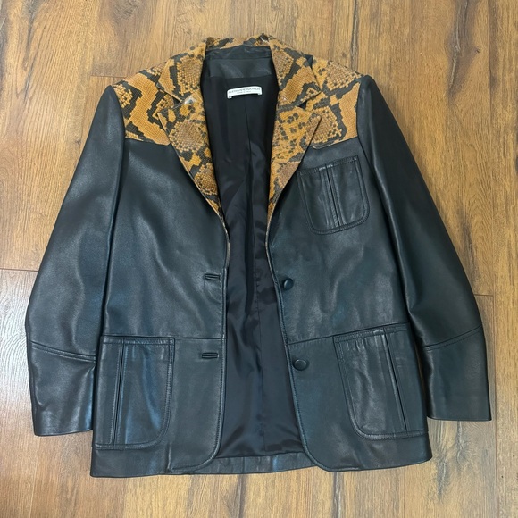 Alessandra Rich Python leather blazer jacket. Size IT 40 - Picture 2 of 16